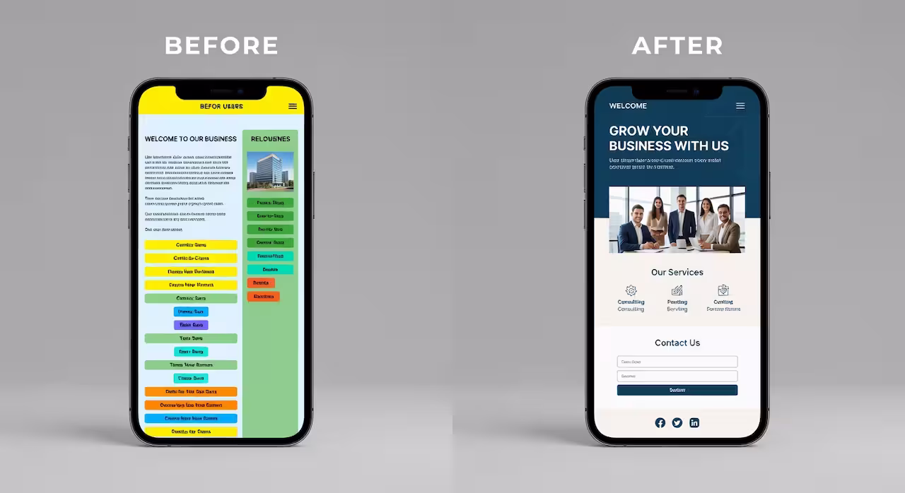 Same website design with drastically different performance scores